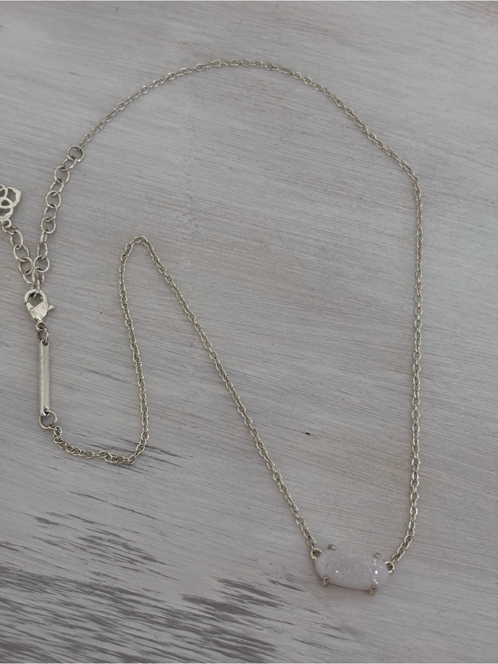 Kendra Scott Elisa White Druzy Necklace